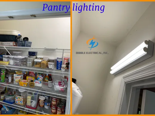 Kitchen Pantry Lighting — Dibble Electrical project in Central Virginia