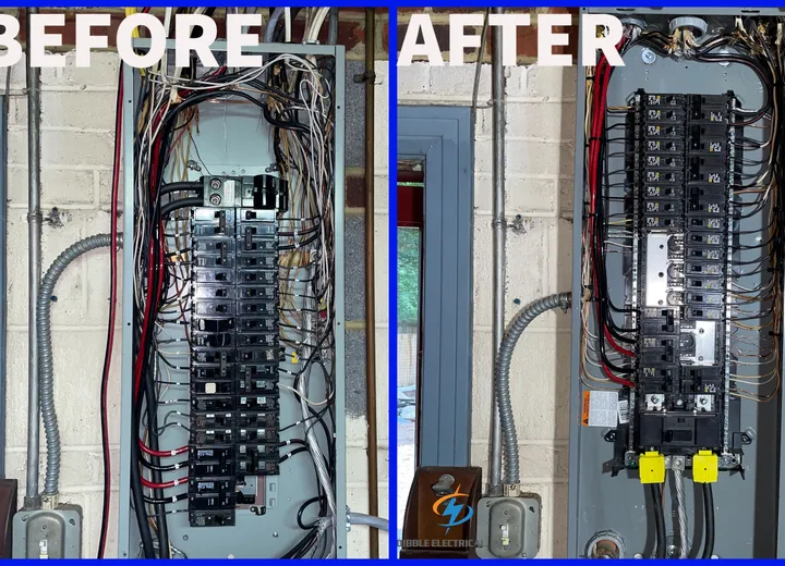 Dibble Electrical team performing electrical work at a Central Virginia home